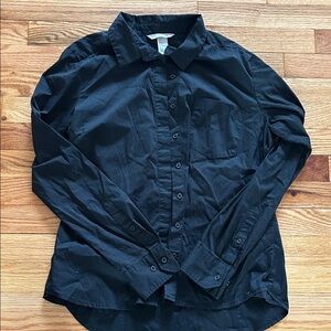 H&M woman’s Black Casual Button Down Shirt